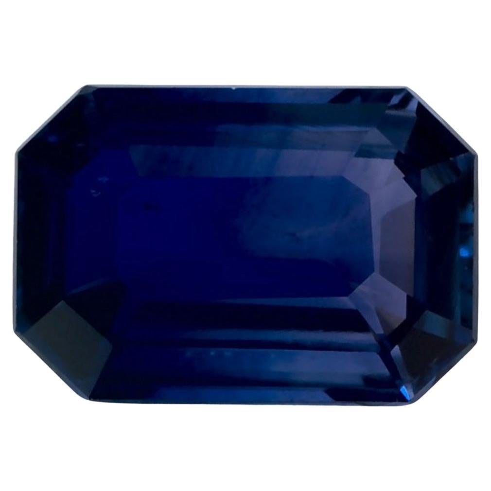 2.17 Karat Blauer Saphir Oktagon Loser Edelstein