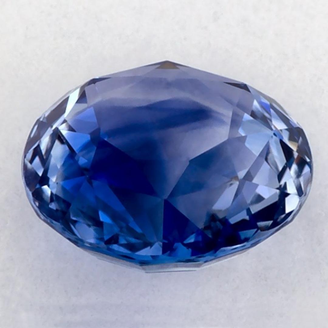 2,17 Karat blauer Saphir rund zertifiziert loser Edelstein im Zustand „Neu“ im Angebot in Fort Lee, NJ