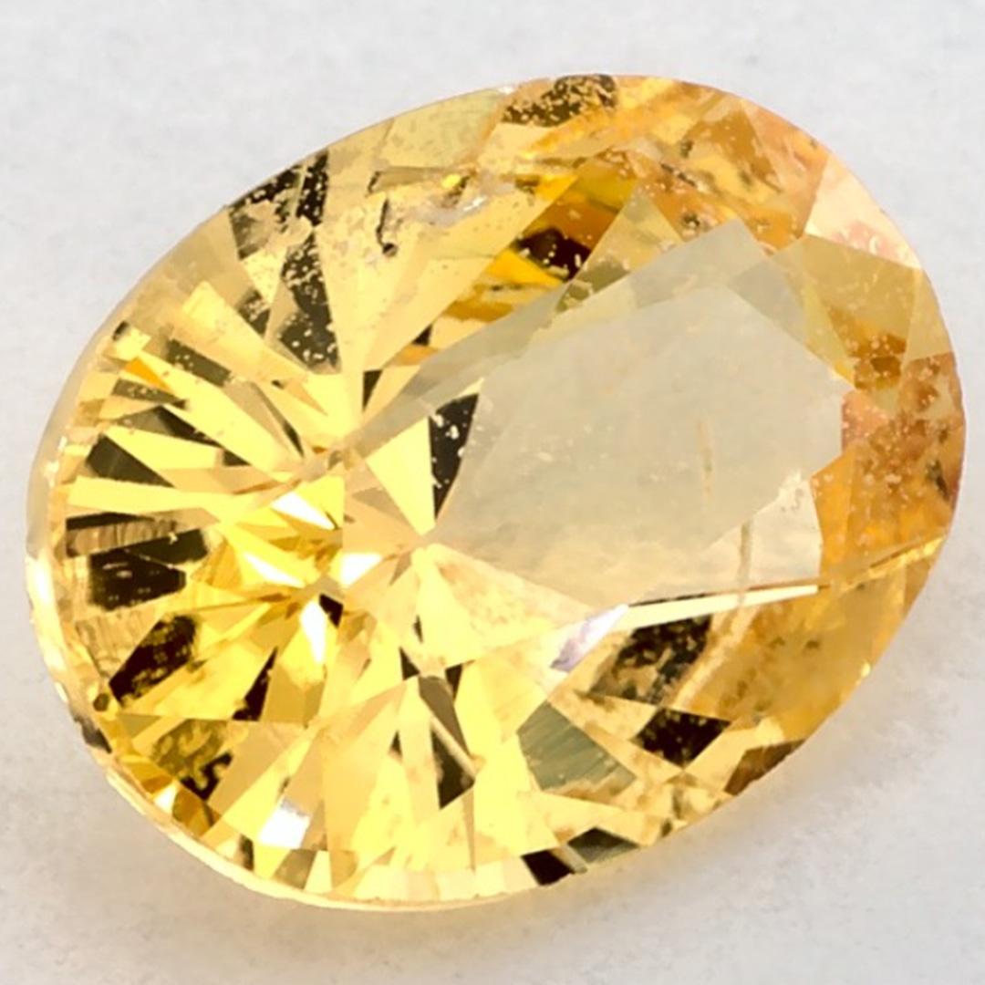 Gema suelta de zafiro amarillo oval de 2.17 qt Corte oval en venta