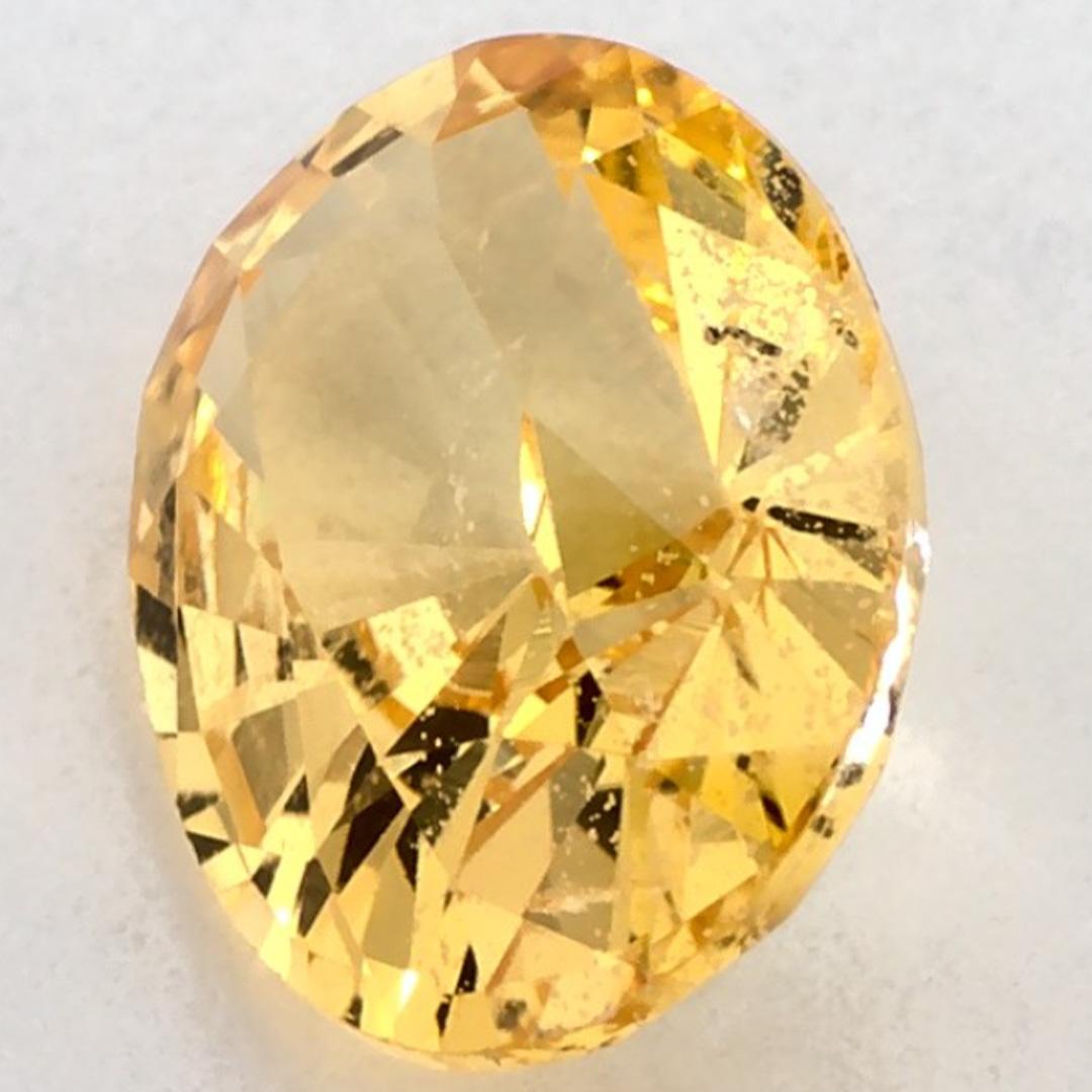 De las mujeres Gema suelta de zafiro amarillo oval de 2.17 qt en venta