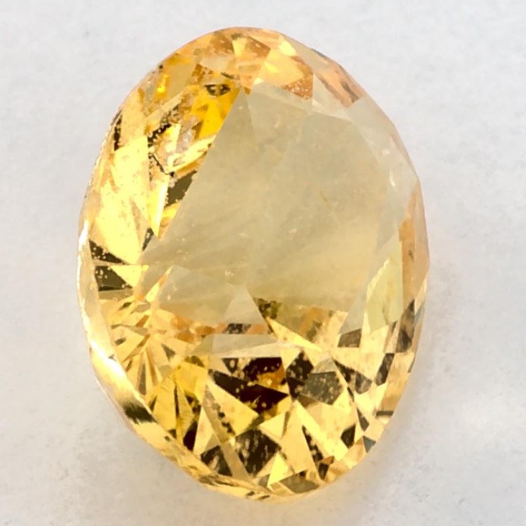 Gema suelta de zafiro amarillo oval de 2.17 qt en venta 2
