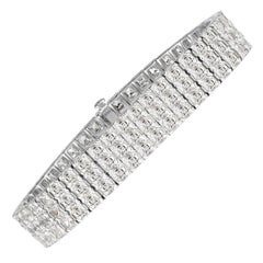 21.72ct Asscher Cut Diamond Tennis Bracelet
