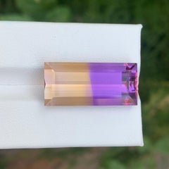 21.75 Carat Natural Loose Ametrine Long Emerald Shape Gemstone