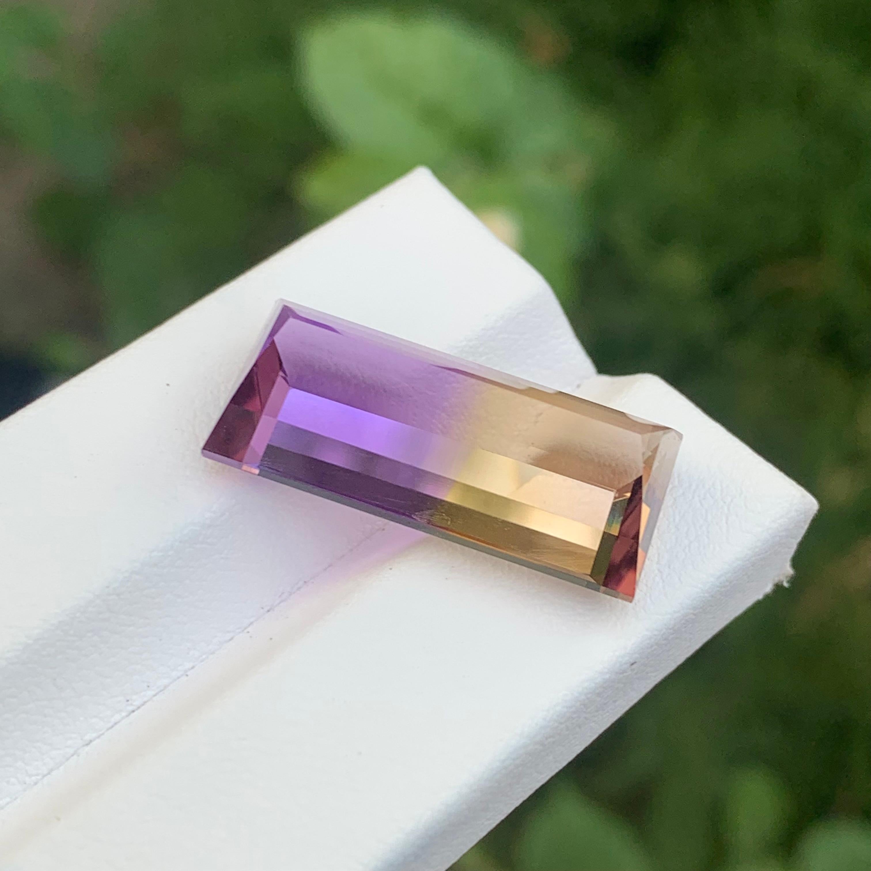 21.75 Carat Natural Loose Ametrine Long Emerald Shape Gemstone im Angebot 2