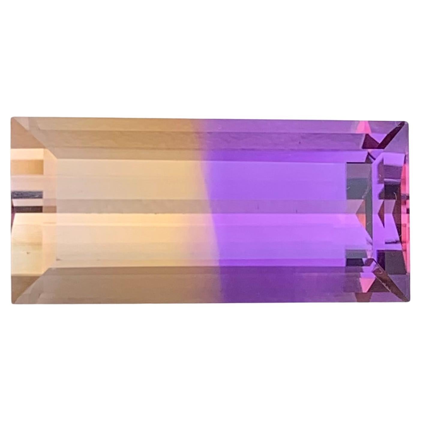 21.75 Carat Natural Loose Ametrine Long Emerald Shape Gemstone