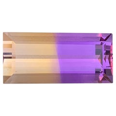 21.75 Carat Natural Loose Ametrine Long Emerald Shape Gemstone