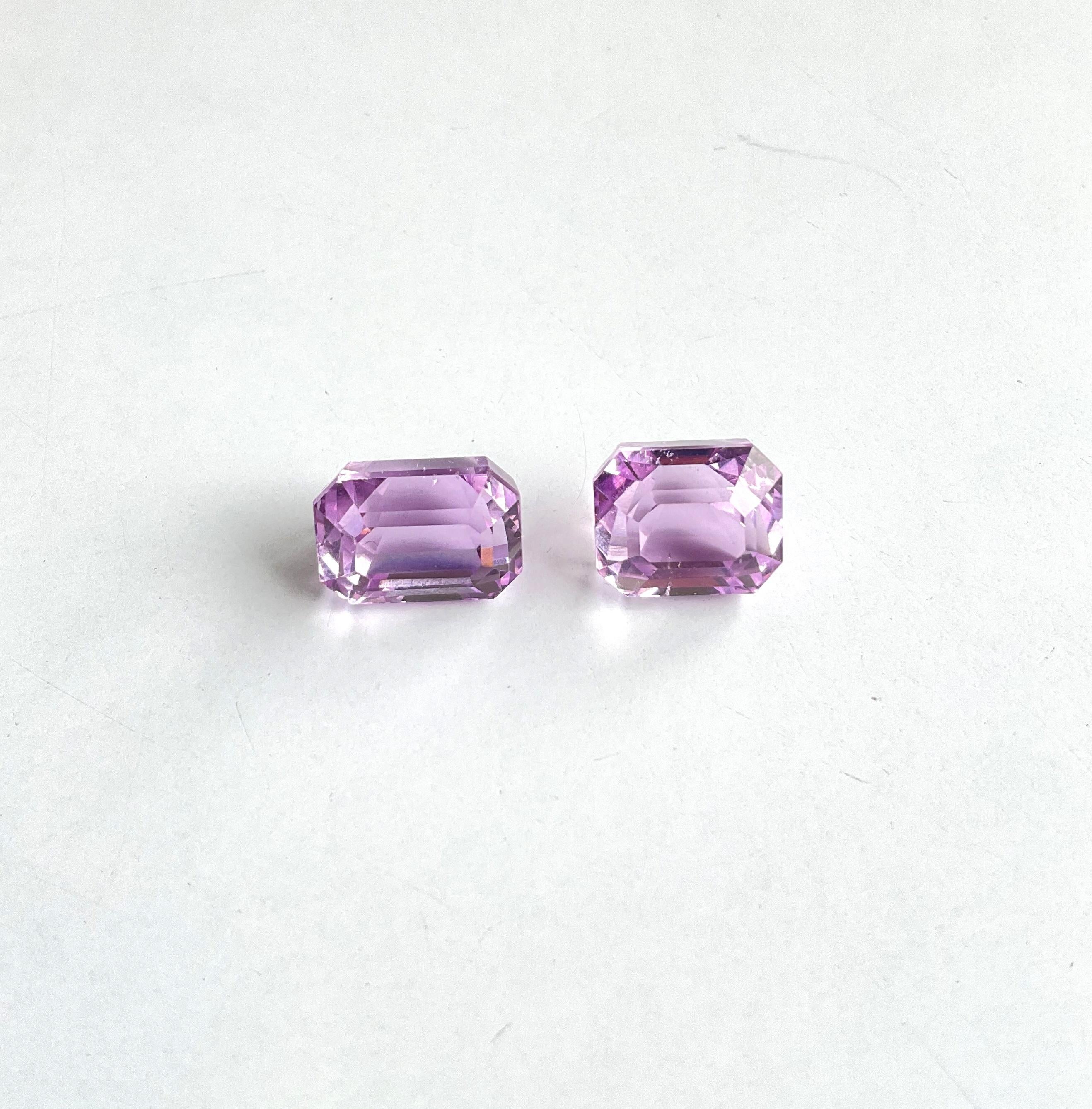 Women's or Men's 21.76 Carats Pink Kunzite Octagon  Natural Cut Stones For Fine Gem Jewellery For Sale