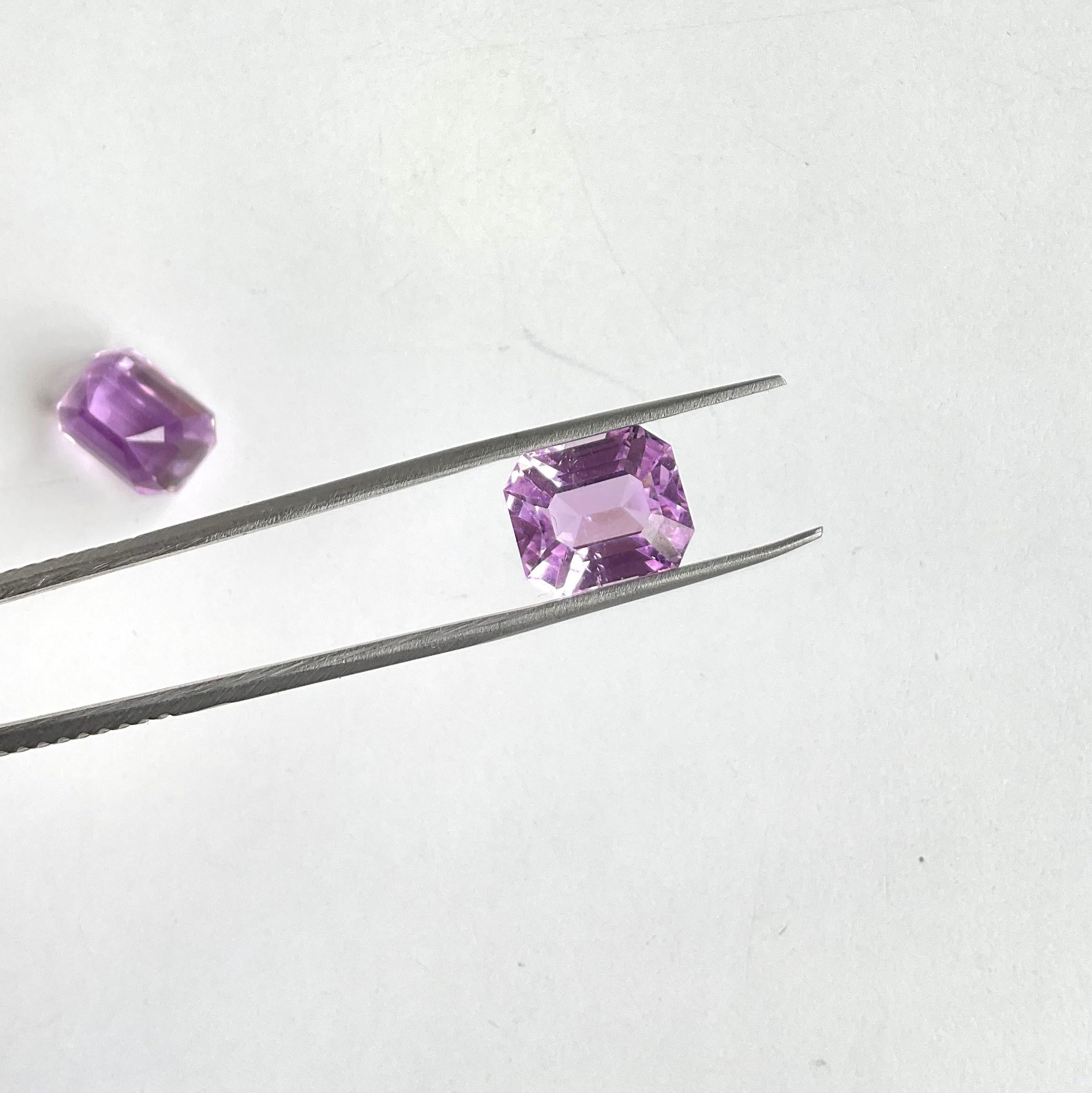 21.76 Carats Pink Kunzite Octagon  Natural Cut Stones For Fine Gem Jewellery For Sale 2