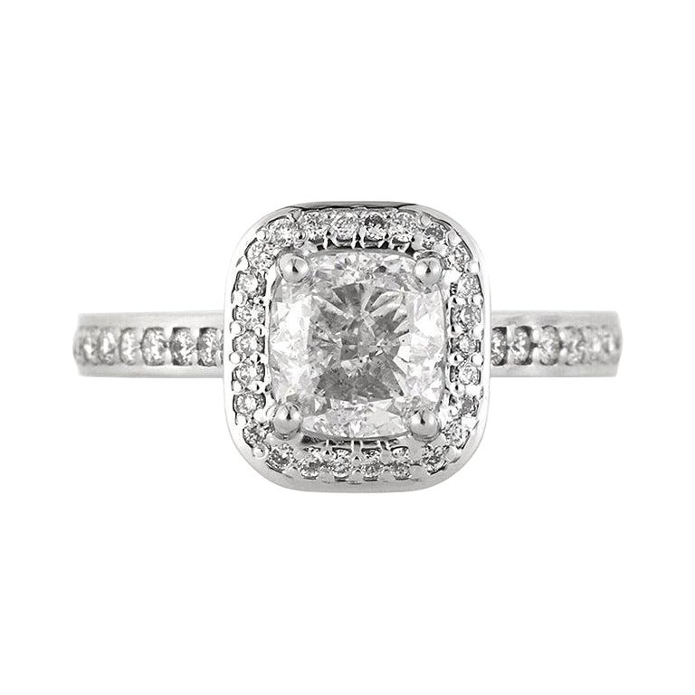 2.17ct Cushion Cut Diamond Engagement Ring