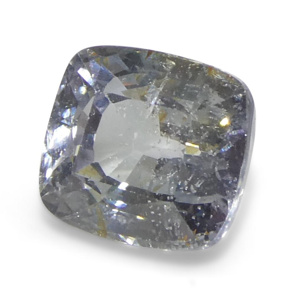 2.17ct Cushion Icy Blue Sapphire from Tanzania Unheated In New Condition For Sale In Toronto, Ontario