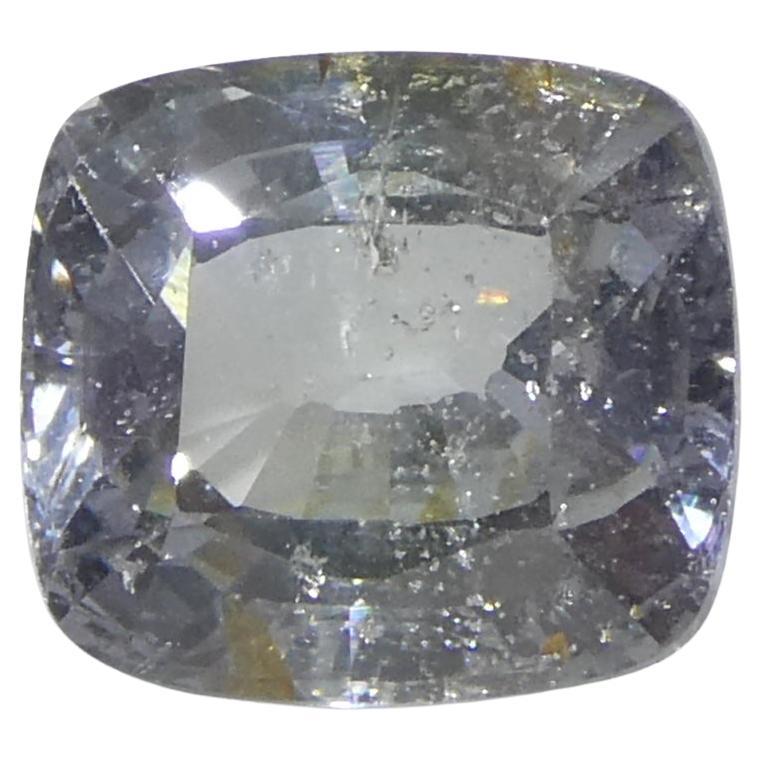 2.17ct Cushion Icy Blue Sapphire from Tanzania Unheated