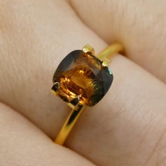 2.17ct Cushion Peach & Teal Blue Parti Colour Sapphire