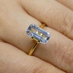 2.17ct Emerald Cut Blue Aquamarine from Brazil