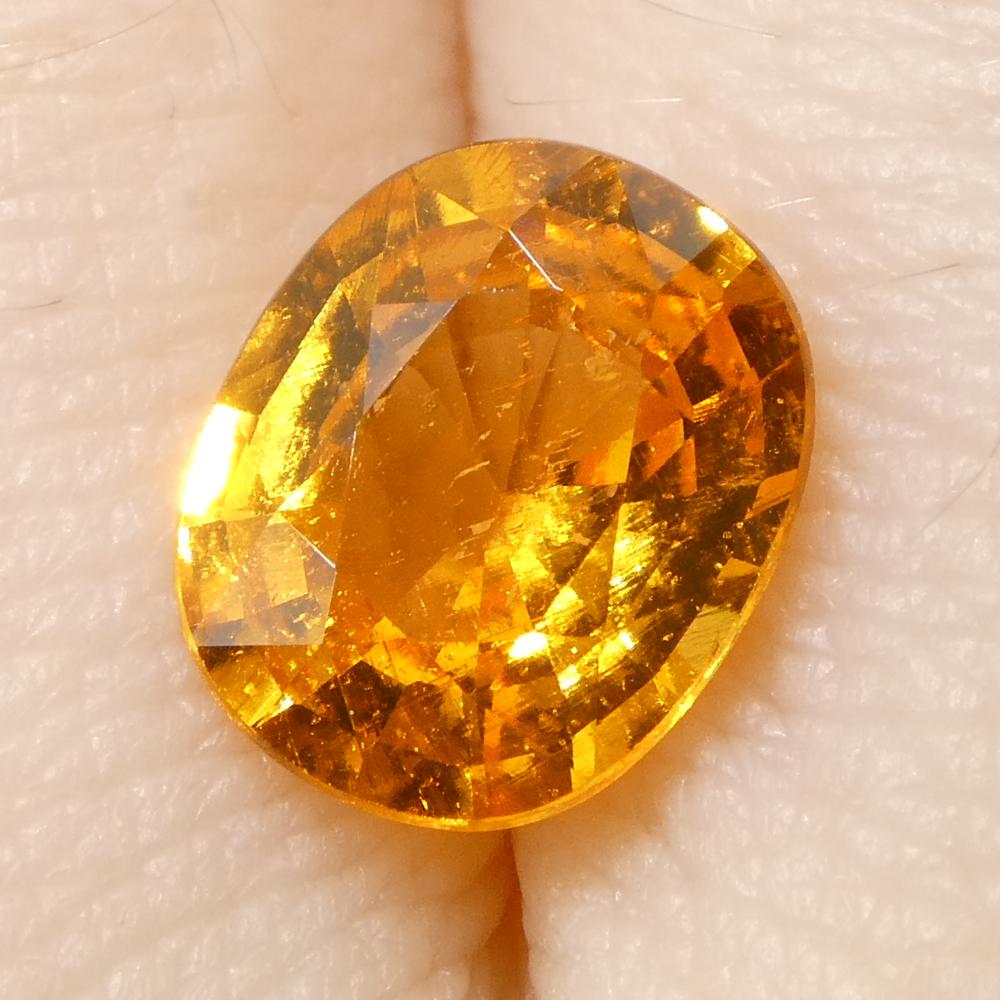 Granate Fanta Naranja Mandarina Oval de Namibia de 2,17ct en venta 7