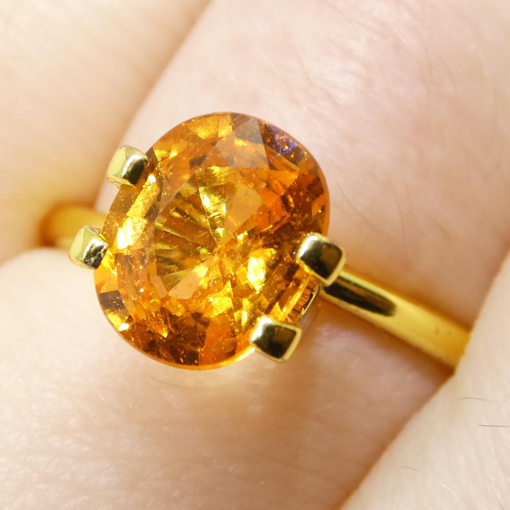 Granate Fanta Naranja Mandarina Oval de Namibia de 2,17ct en venta 8