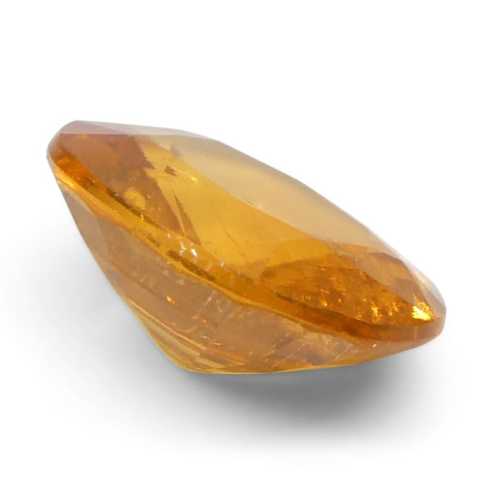 Granate Fanta Naranja Mandarina Oval de Namibia de 2,17ct en venta 3