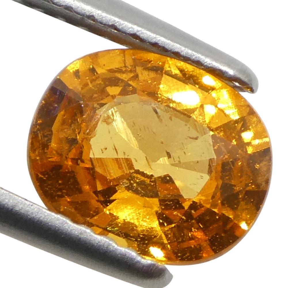 Granate Fanta Naranja Mandarina Oval de Namibia de 2,17ct en venta 5