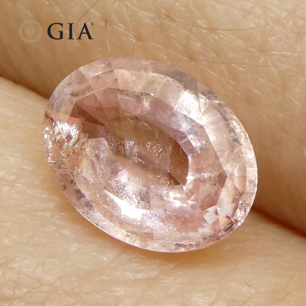 2,17 Karat Oval Rosa-Oranger Padparadscha Saphir GIA zertifiziert  Sri Lanka, unerhitzt 6
