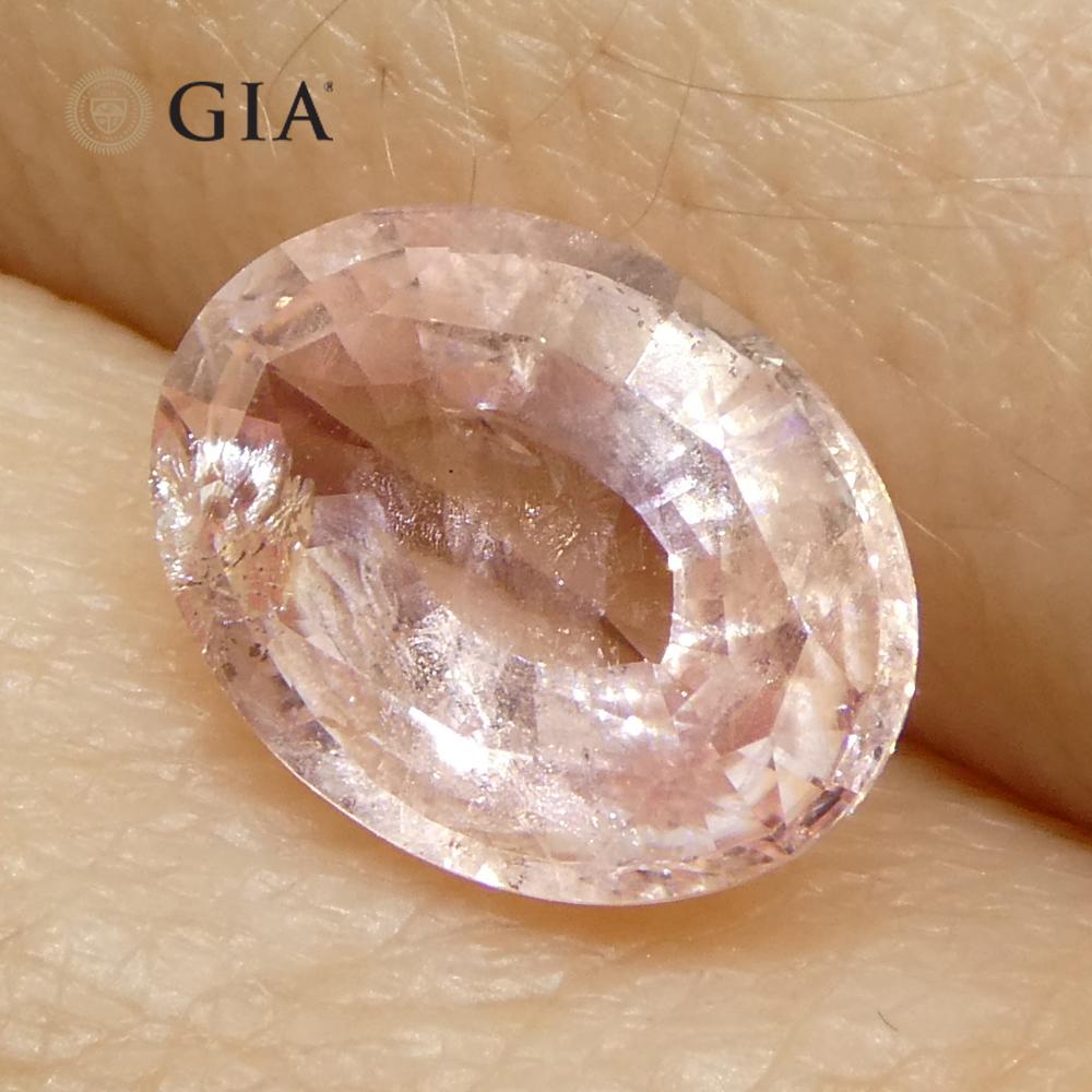 2,17 Karat Oval Rosa-Oranger Padparadscha Saphir GIA zertifiziert  Sri Lanka, unerhitzt 7