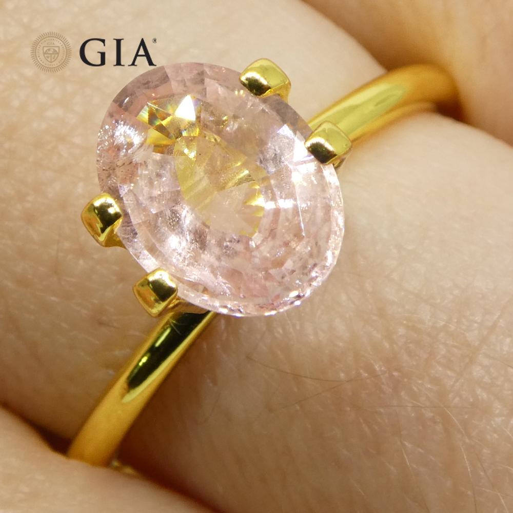 2,17 Karat Oval Rosa-Oranger Padparadscha Saphir GIA zertifiziert  Sri Lanka, unerhitzt 8