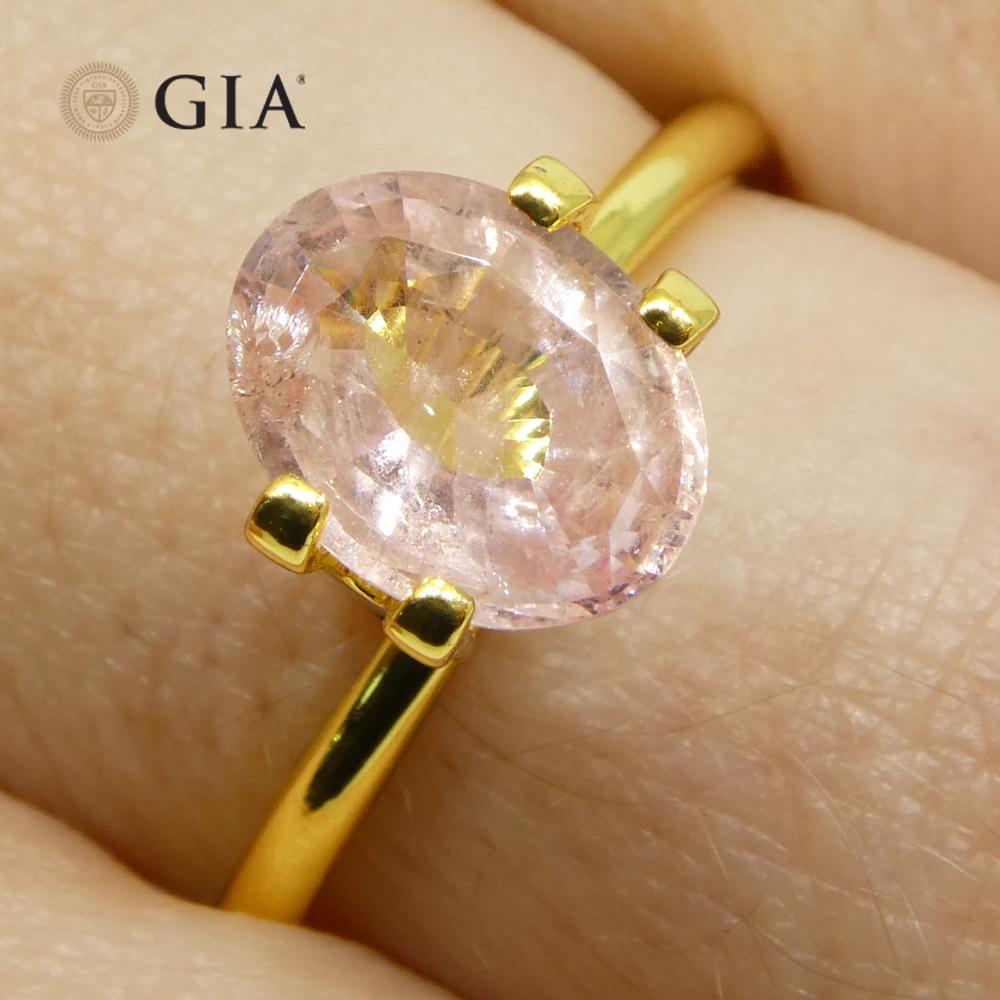 2,17 Karat Oval Rosa-Oranger Padparadscha Saphir GIA zertifiziert  Sri Lanka, unerhitzt (Zeitgenössisch)
