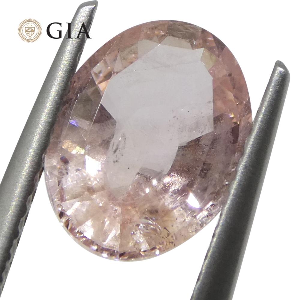 2,17 Karat Oval Rosa-Oranger Padparadscha Saphir GIA zertifiziert  Sri Lanka, unerhitzt im Zustand „Neu“ in Toronto, Ontario