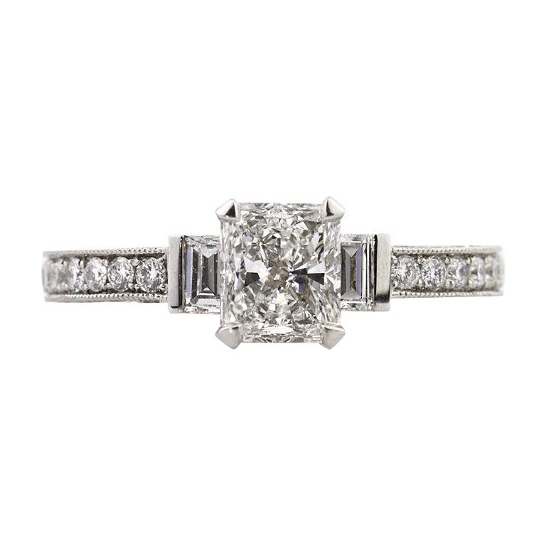 2.17ct Radiant Cut Diamond Engagement Ring