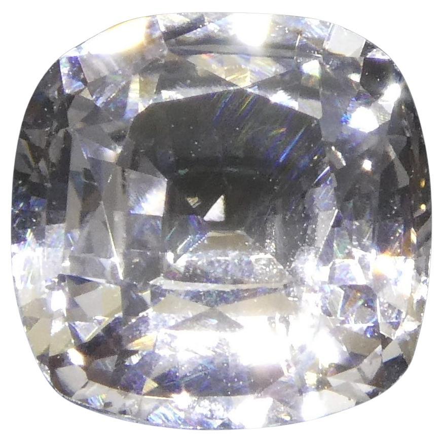 Zaffiro bianco da 2,18 carati a cuscino certificato GIA Sri Lanka