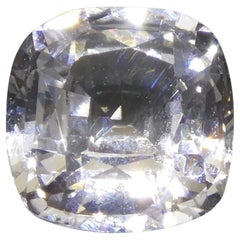 2.18 Carat Cushion White Sapphire GIA Certified Sri Lanka