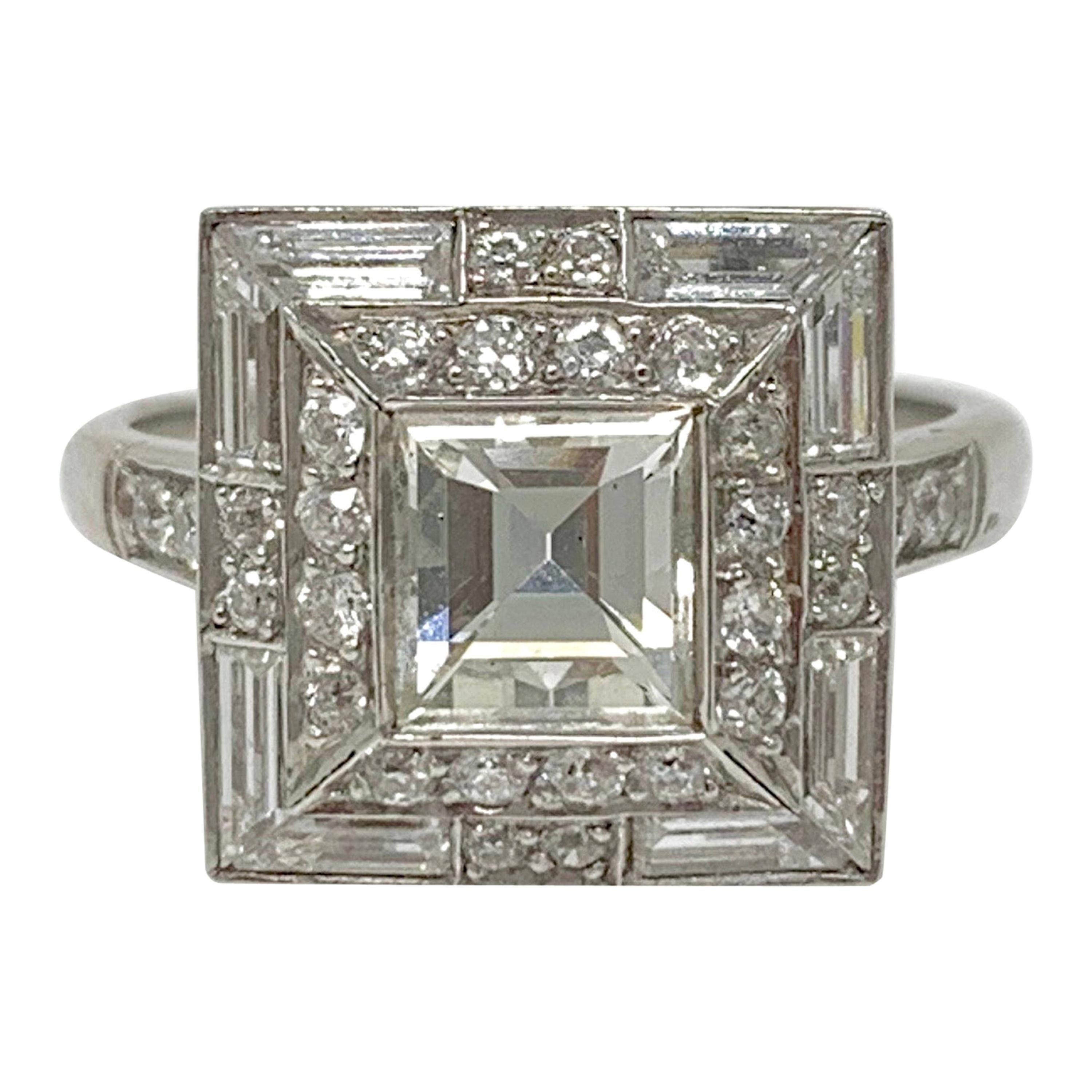 2.18 Carat Diamond Engagement Ring in Platinum For Sale