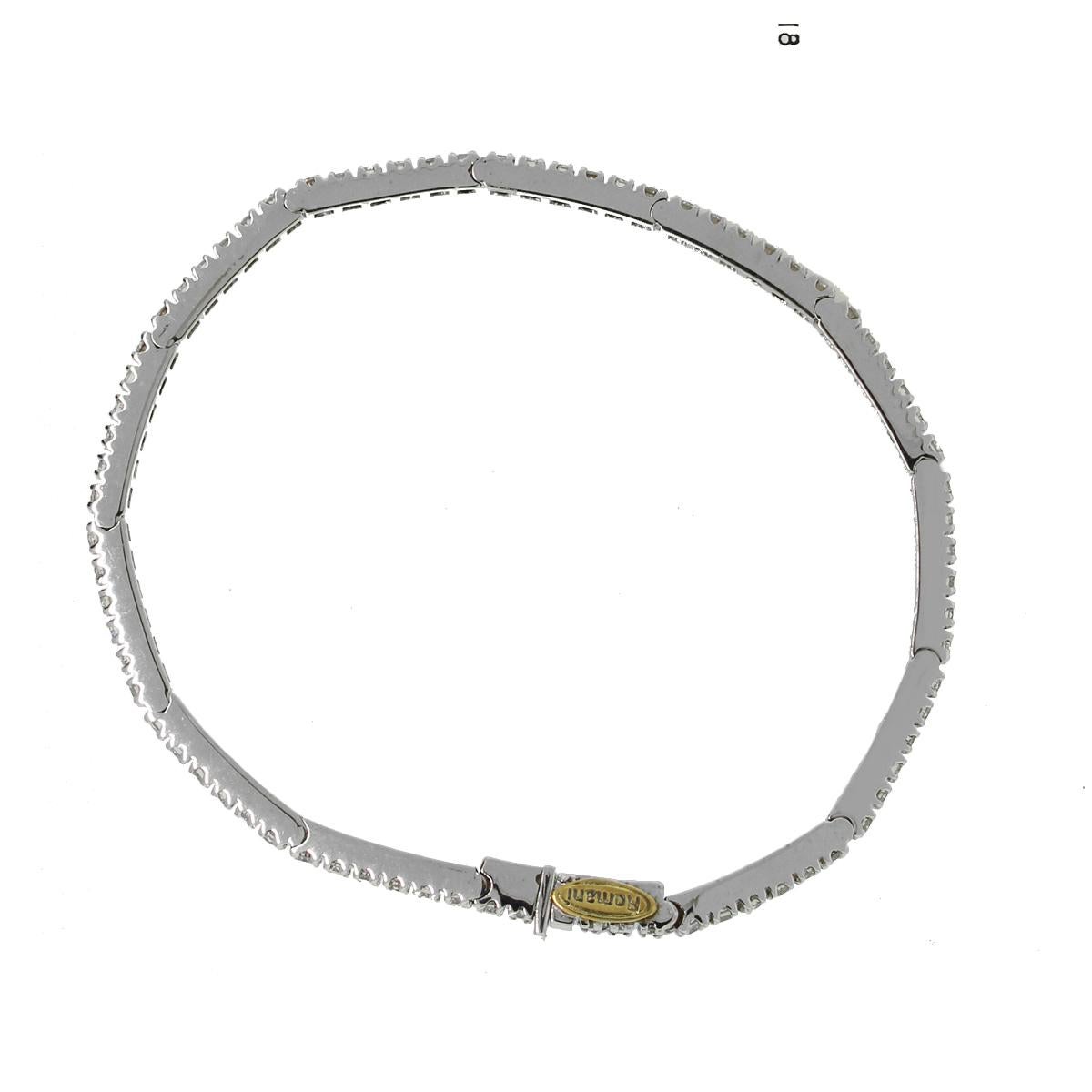 Round Cut 2.18 Carat Diamond Tennis Bracelet