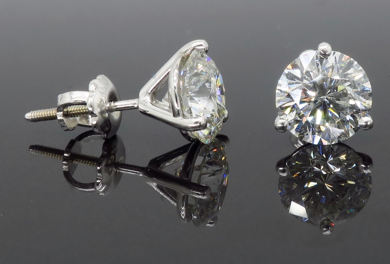 2 carat leo diamond earrings
