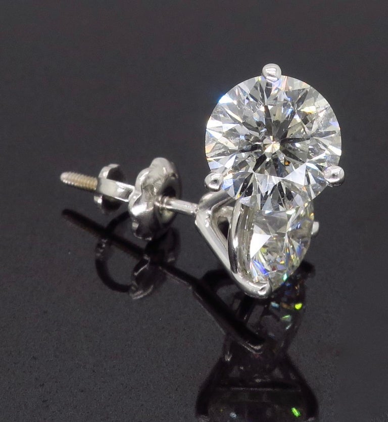 2.18 Carat Leo Diamond Stud Earrings at 1stDibs leo diamond earrings