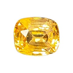 2.18 Carat Unheated Cushion-Cut Burmese Yellow Sapphire