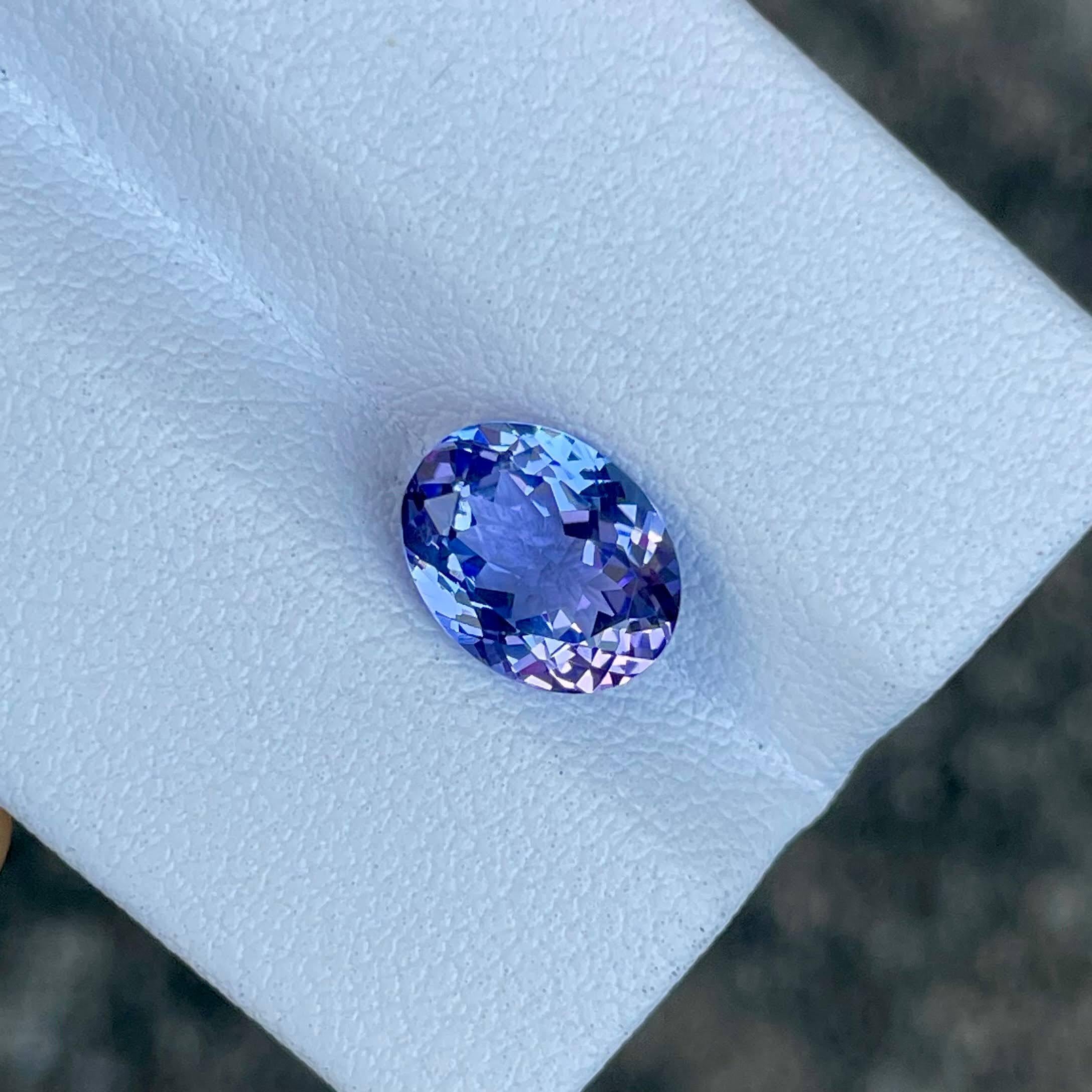 2,18 Karat Blauer Tansanit Stein im Ovalschliff natürlicher Tansanit für Damen oder Herren im Angebot