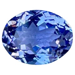 Pierre tanzanite naturelle de Tanzanie de 2,18 carats, taille ovale