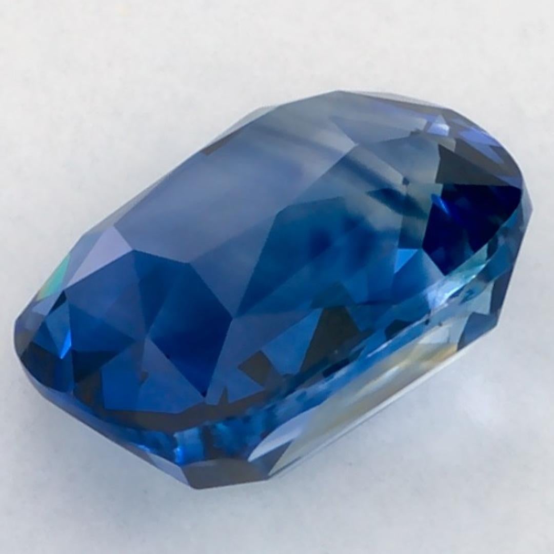 2.18 Karat Blauer Saphir Cushion Loser Edelstein im Angebot 3