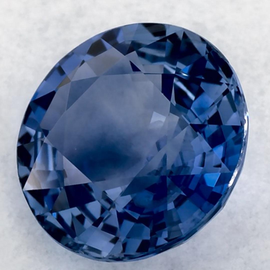 Taille ronde 2.18 Ct Blue Sapphire Round Loose Gemstone (pierre précieuse en vrac) en vente
