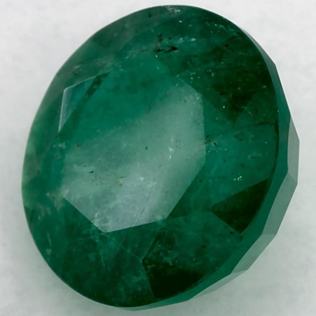Round Cut 2.18 Ct Emerald Round Loose Gemstone For Sale