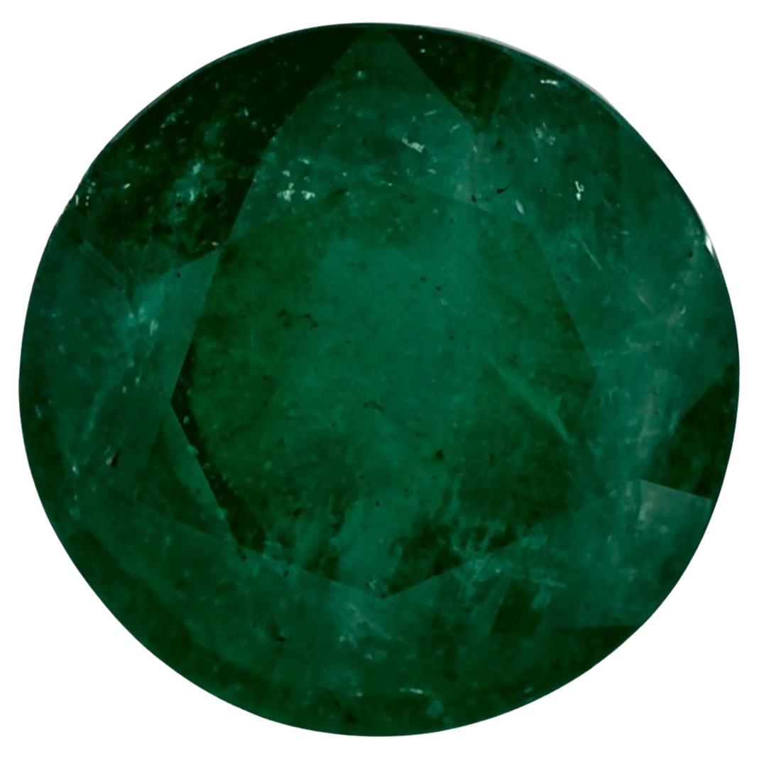2.18 Ct Emerald Round Loose Gemstone For Sale