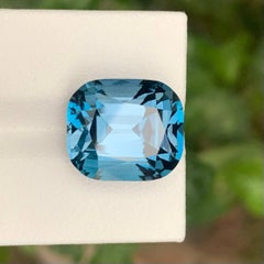 21.80 Carat Natural Loose London Blue Topaz Stone Cushion Cut African Gemstone