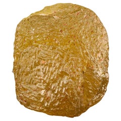 Used 21.80 Carat Natural Yellow Diamond Crystal