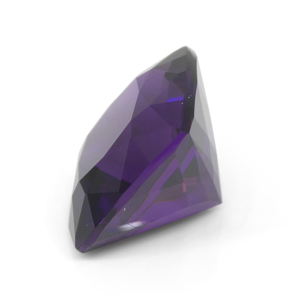 21.81carat Square Cushion Purple Amethyst from Uruguay For Sale 2