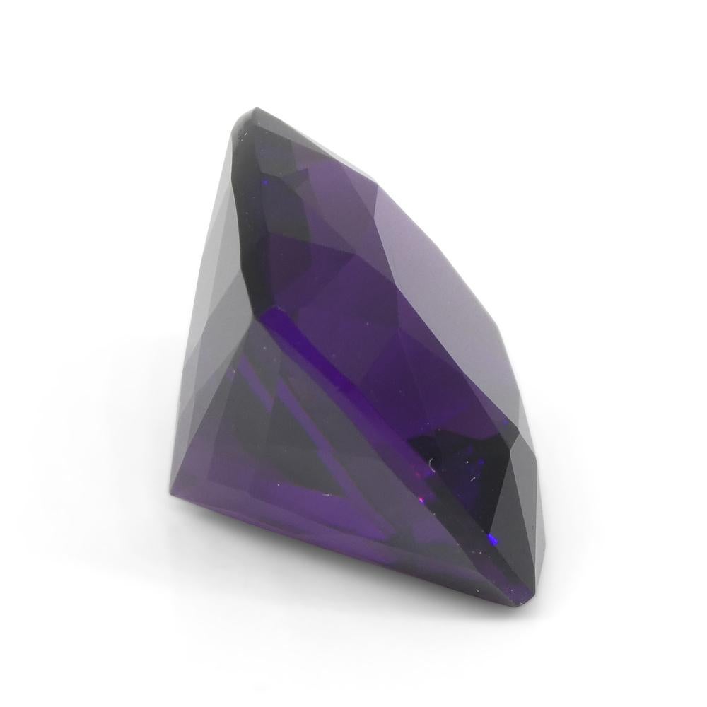 21.81carat Square Cushion Purple Amethyst from Uruguay For Sale 4