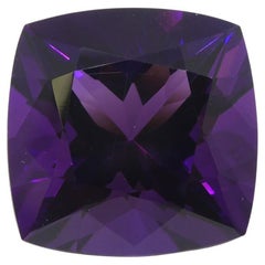 21.81ct Square Cushion Purple Amethyst from Uruguay