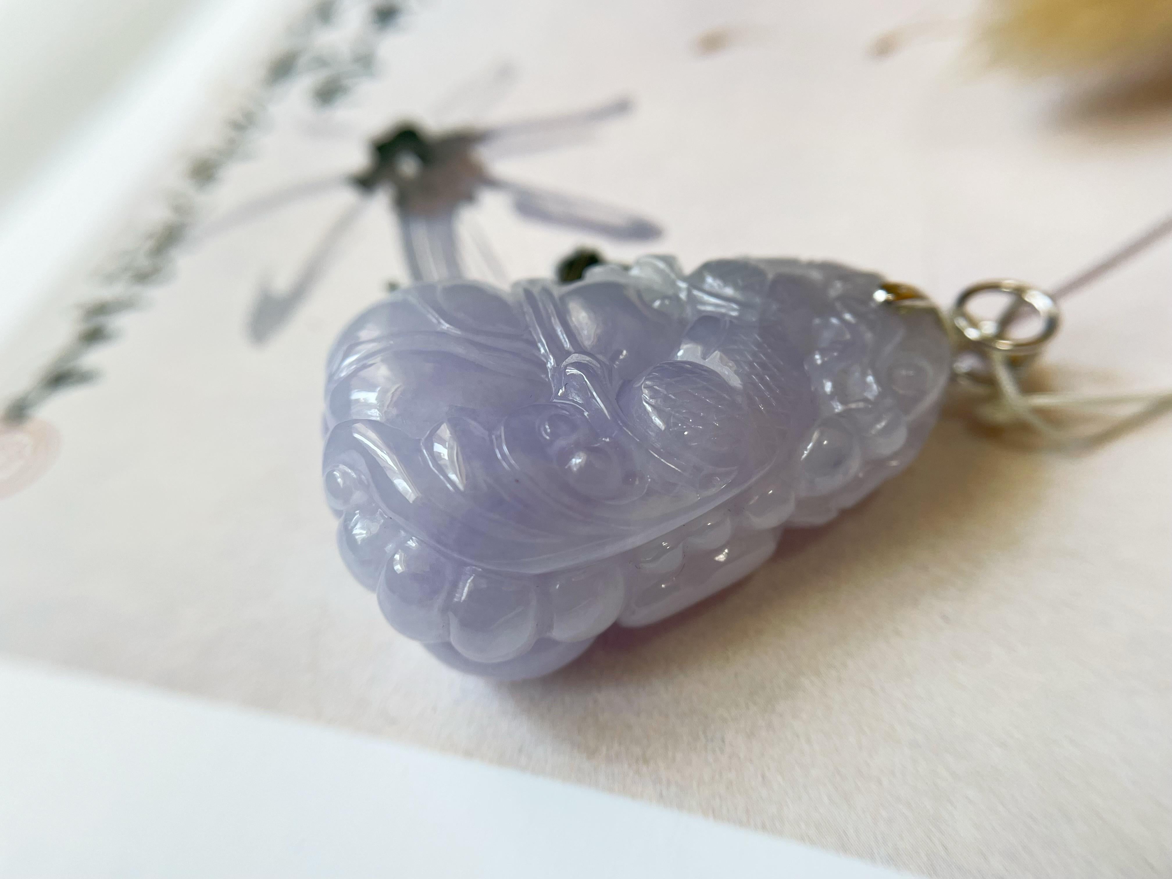 lavender jade pendant