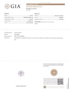 2.18ct Cushion White Sapphire GIA Certified Sri Lanka