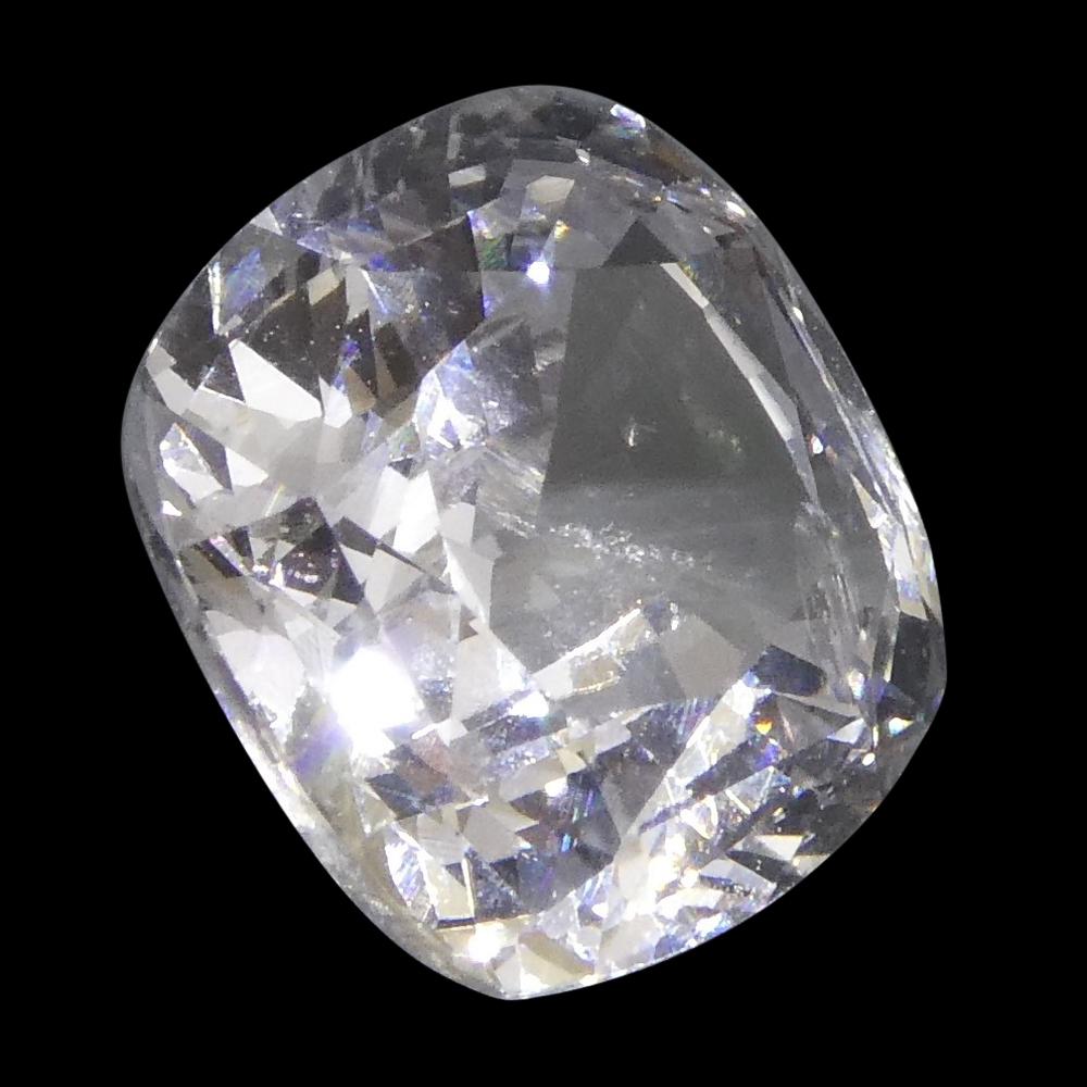 2.18 Carat Cushion White Sapphire GIA Certified Sri Lanka In New Condition For Sale In Toronto, Ontario