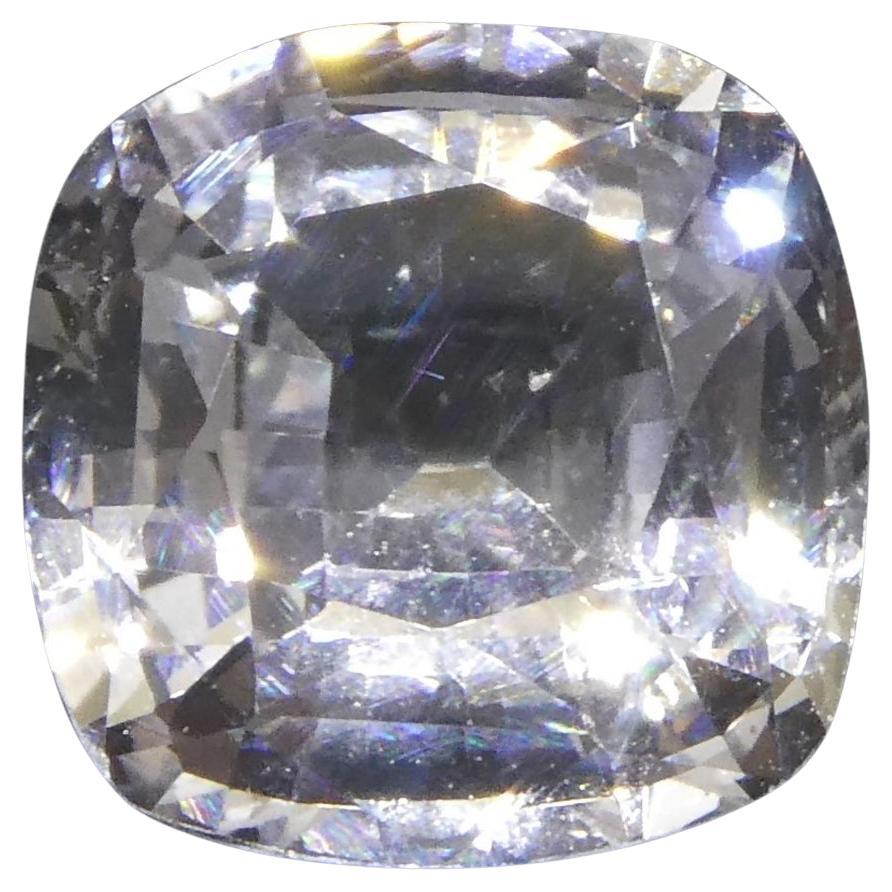 2.18ct Cushion White Sapphire GIA Certified Sri Lanka For Sale