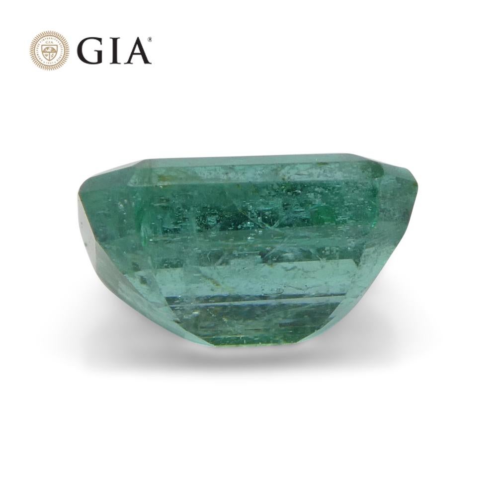 2.18ct Octagonal/Emerald Cut Green Emerald GIA Certified Zambia (F2)  For Sale 7